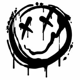 Shameless dripping smiley mark